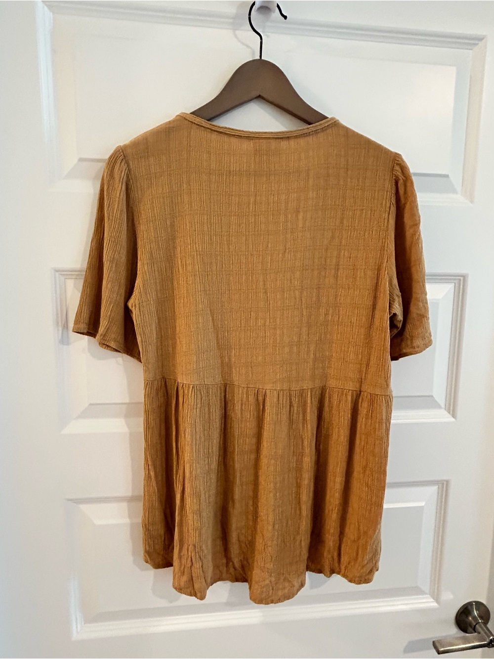 Knox Rose Embroidered Blouse Tan Size M - Picture 9 of 12